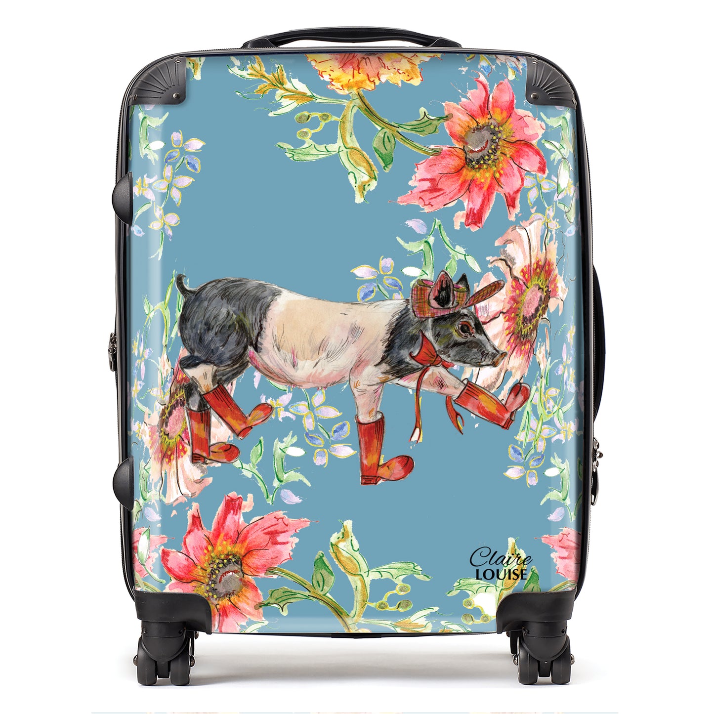 Whimsical Pig Suitcase Collection