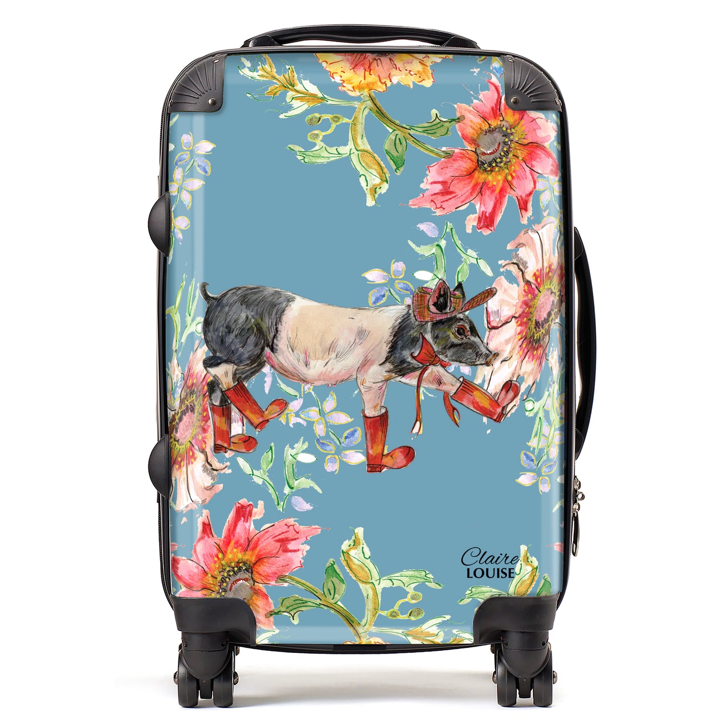 Whimsical Pig Suitcase Collection