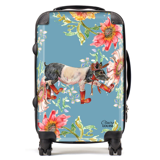 Whimsical Pig Suitcase Collection