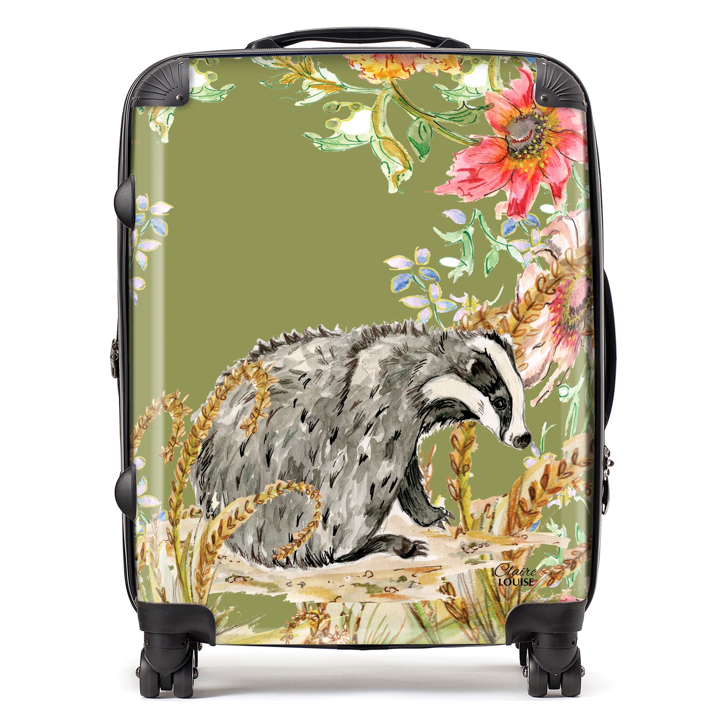 Whimsical Badger Suitcase Collection