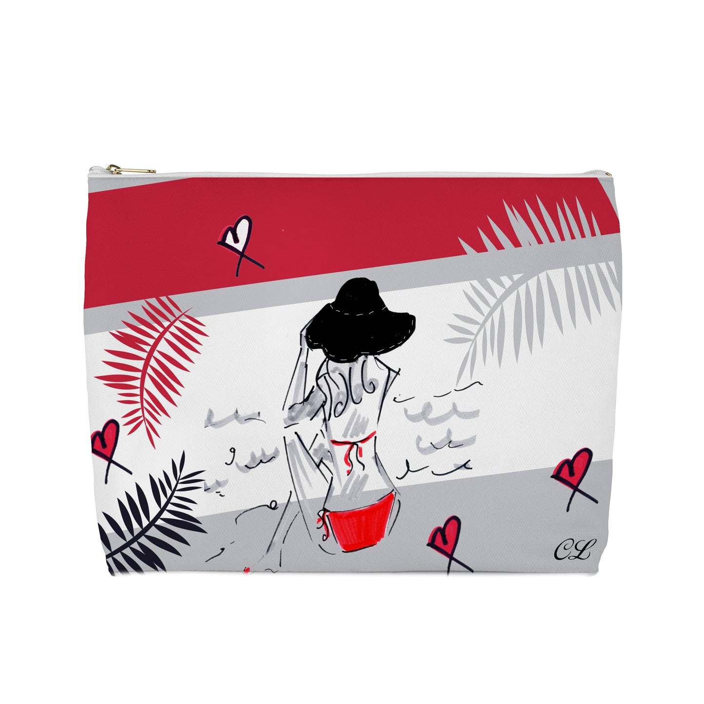 Girl On The Beach Cosmetic Bag