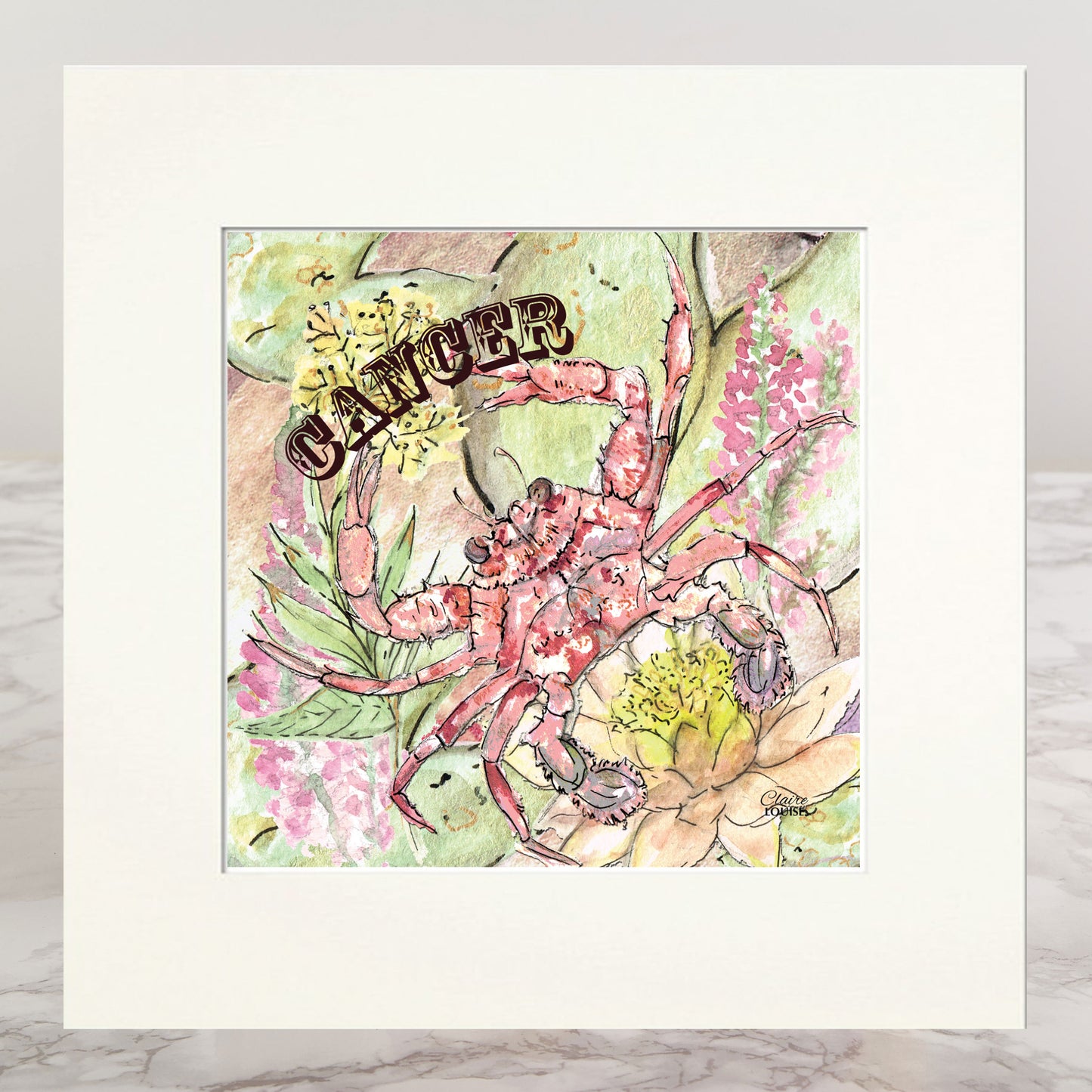 Cancer Mounted Print