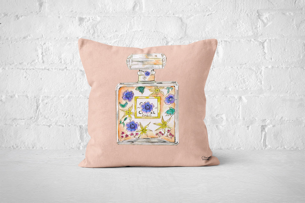 Pink Perfume Bottle Cushion