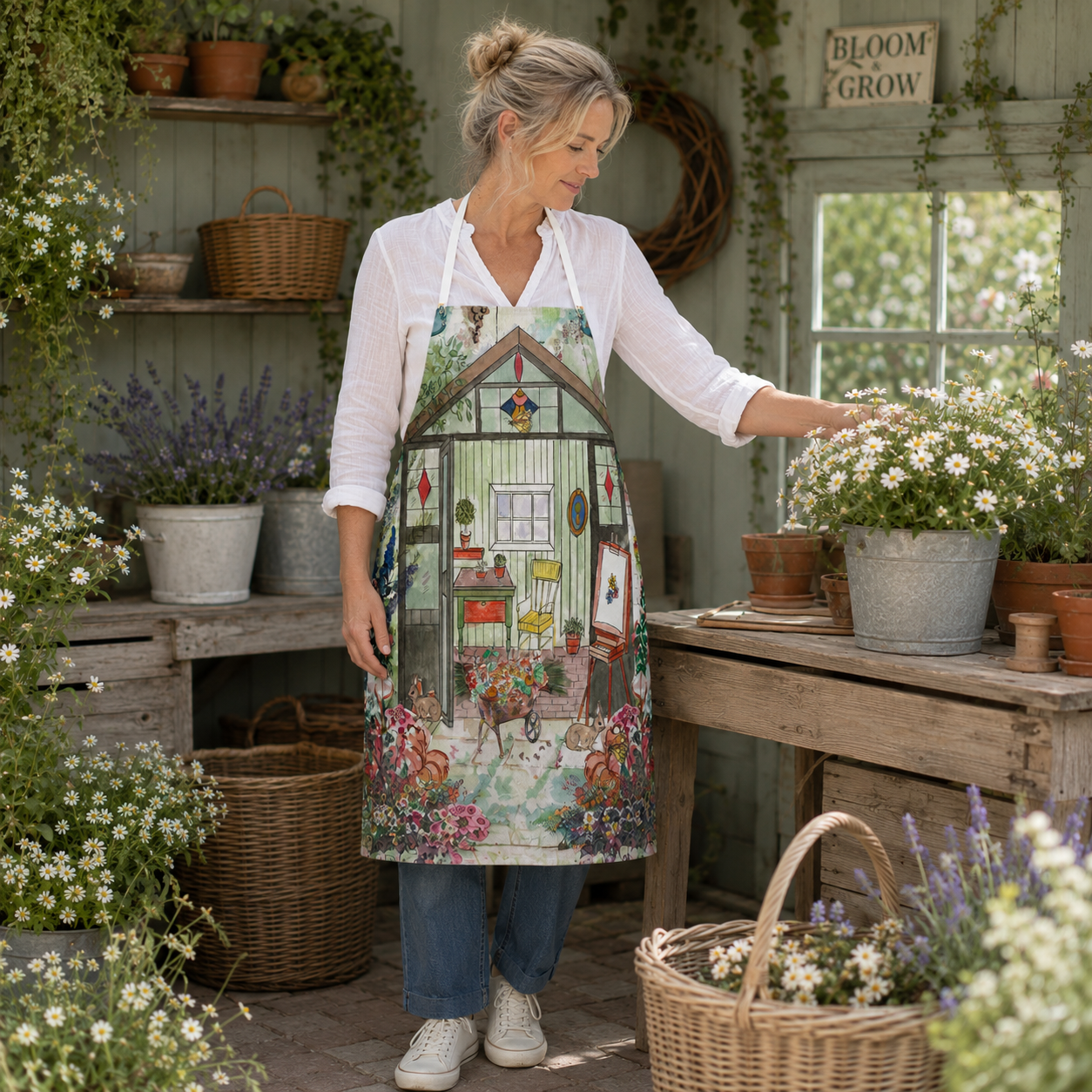 Artist's Potting Shed Kitchen Apron