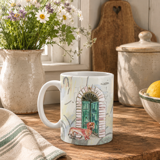 At Home With Dachshund Ceramic Mug