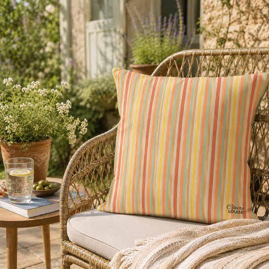 Caramel Stripe Outdoor Cushion