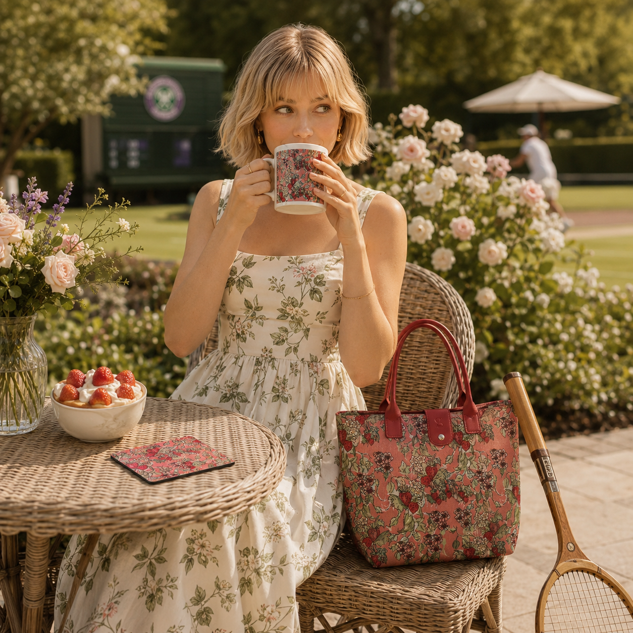Wild Strawberry Foldable Bag