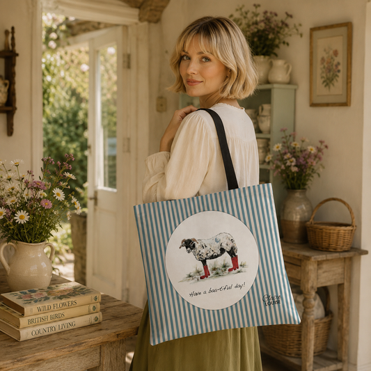 Sheep In Boots Double Sided Print Shopper