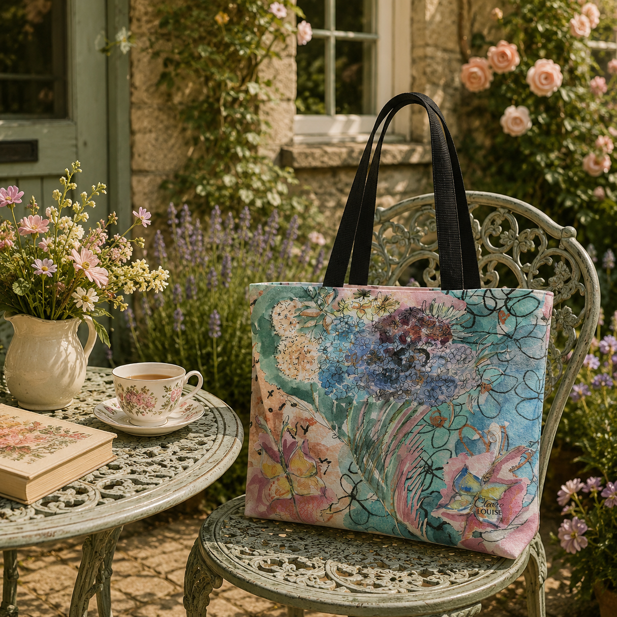 Lucid Autumn Bloom Bloom double sided print shopper
