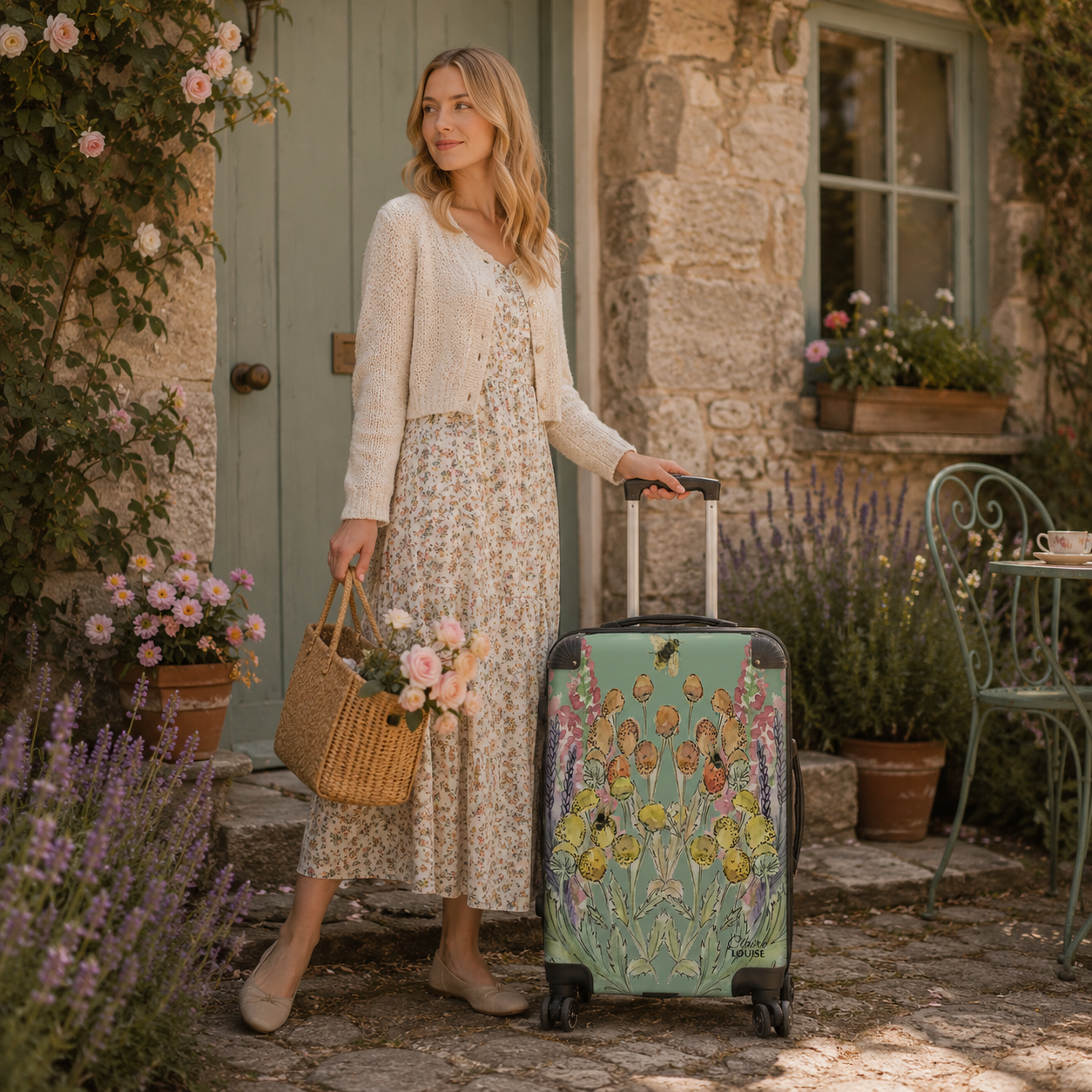 Sage Bloom Suitcase Collection