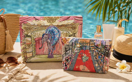 Elephant In The City Cosmetic Bag