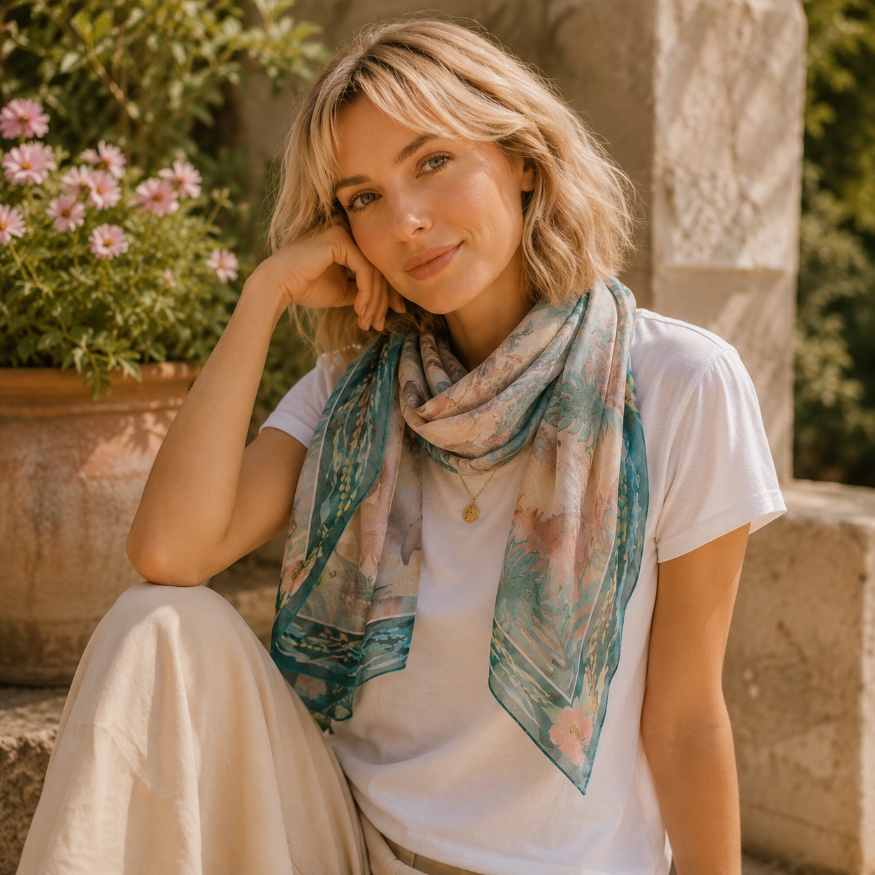 Elephants in India Scarf
