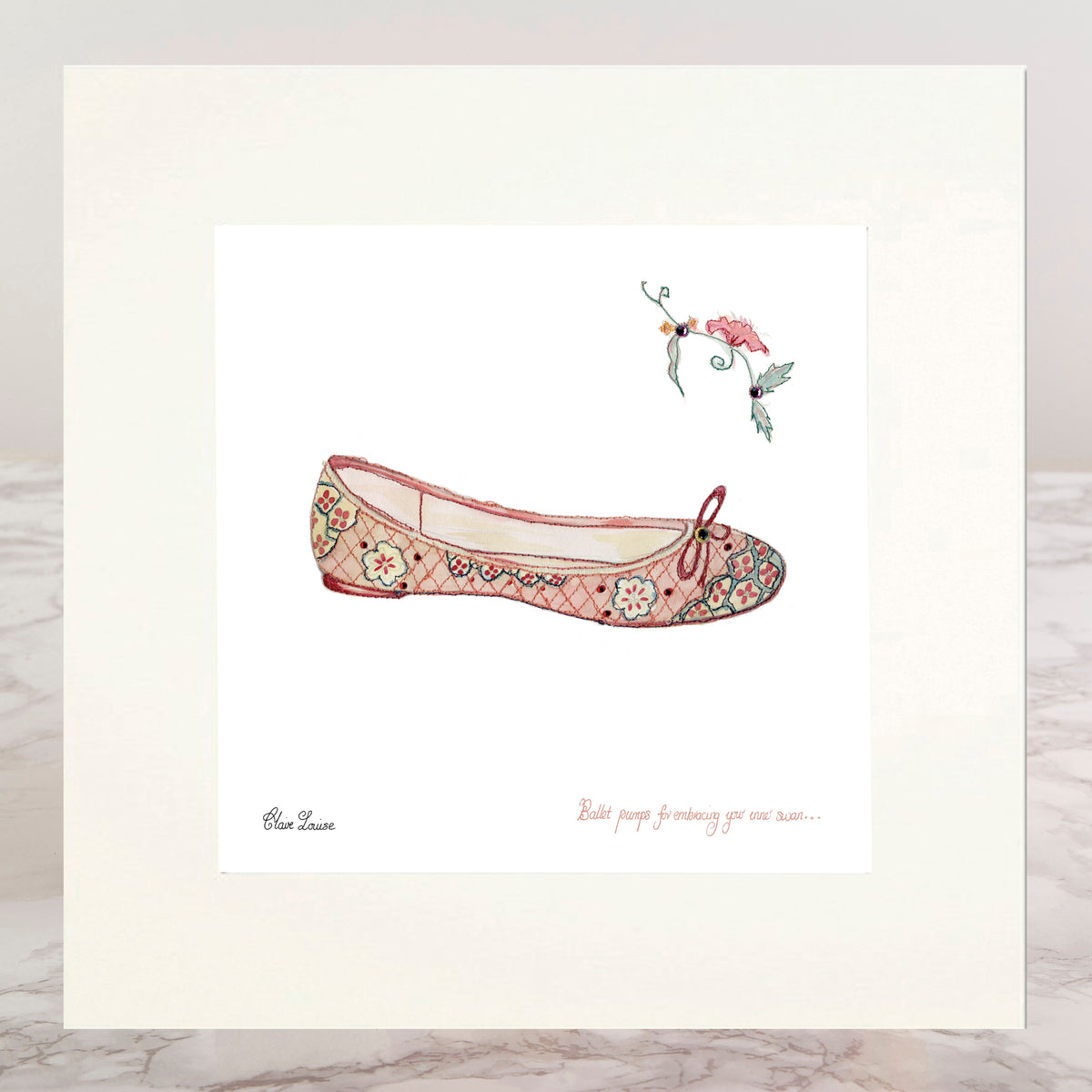 Chaussure de Ballet Mounted Shoe Print
