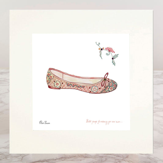 Chaussure de Ballet Mounted Shoe Print