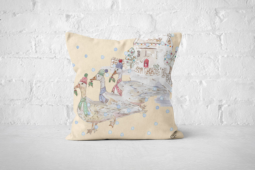 Christmas Goose Cushion