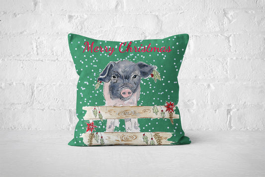 Christmas Pig Cushion