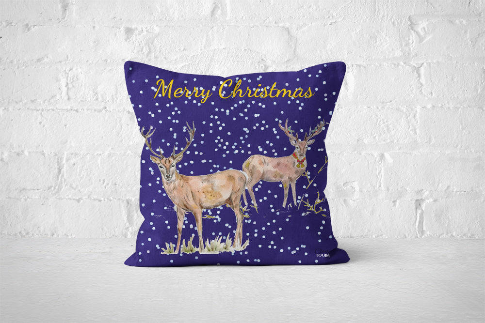 Christmas Stags Cushion