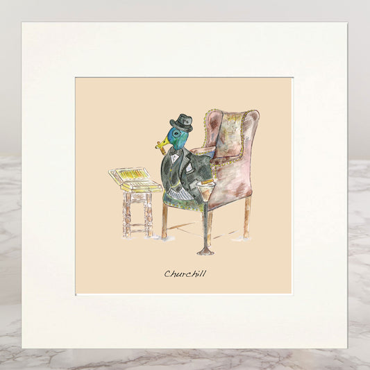 Churchill Mounted Print