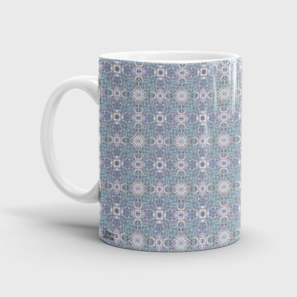 Classical Ethnic Grayish Lavender Ceramic Mug