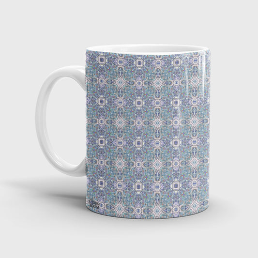 Classical Ethnic Grayish Lavender Ceramic Mug