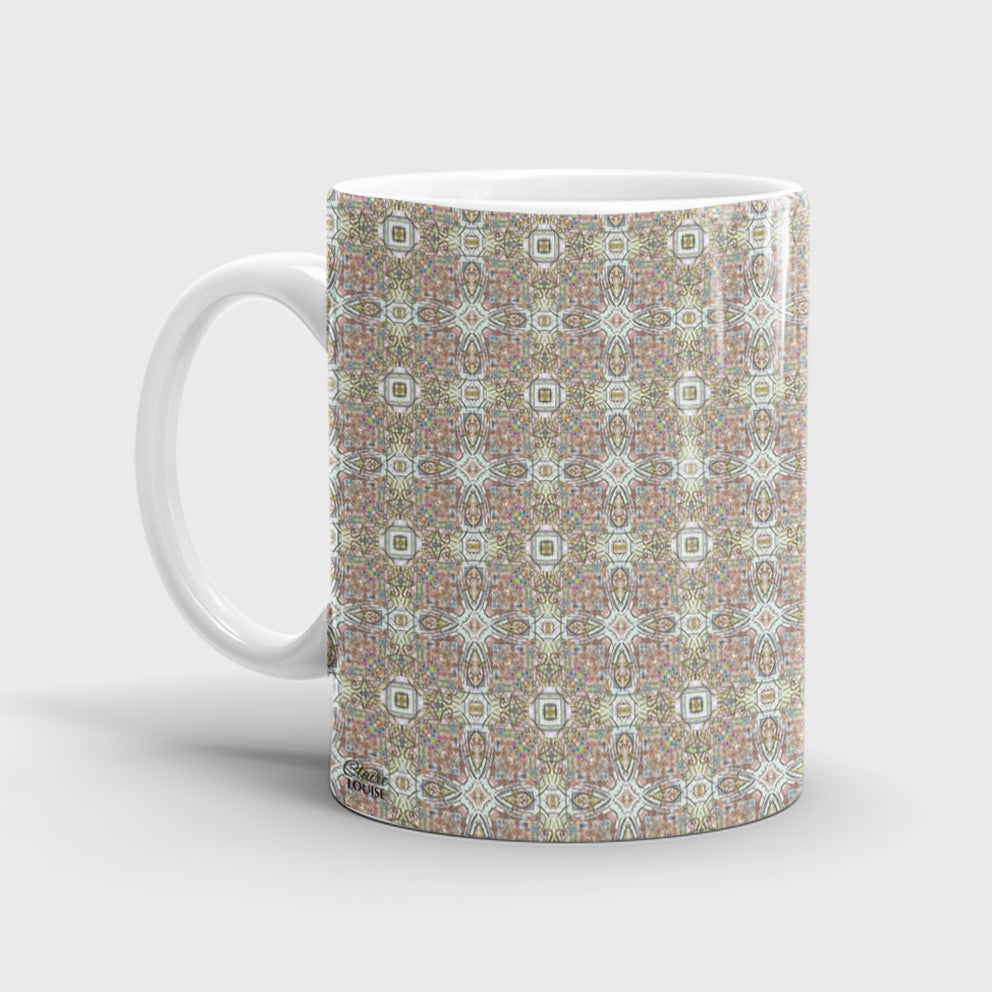 Classical Ethnic Ivory Buff Ceramic Mug