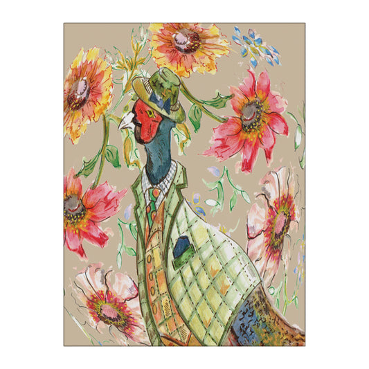 Cottage Pheasant Glass Wall Art