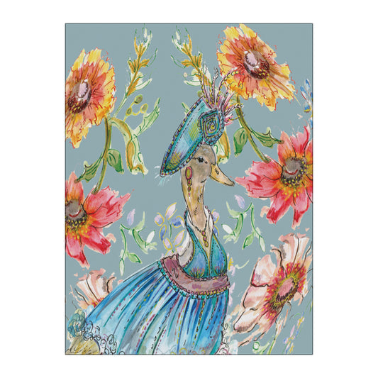 Cottage Duck Glass Wall Art