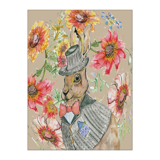 Cottage Hare Glass Wall Art