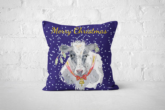 Christmas Cow Cushion