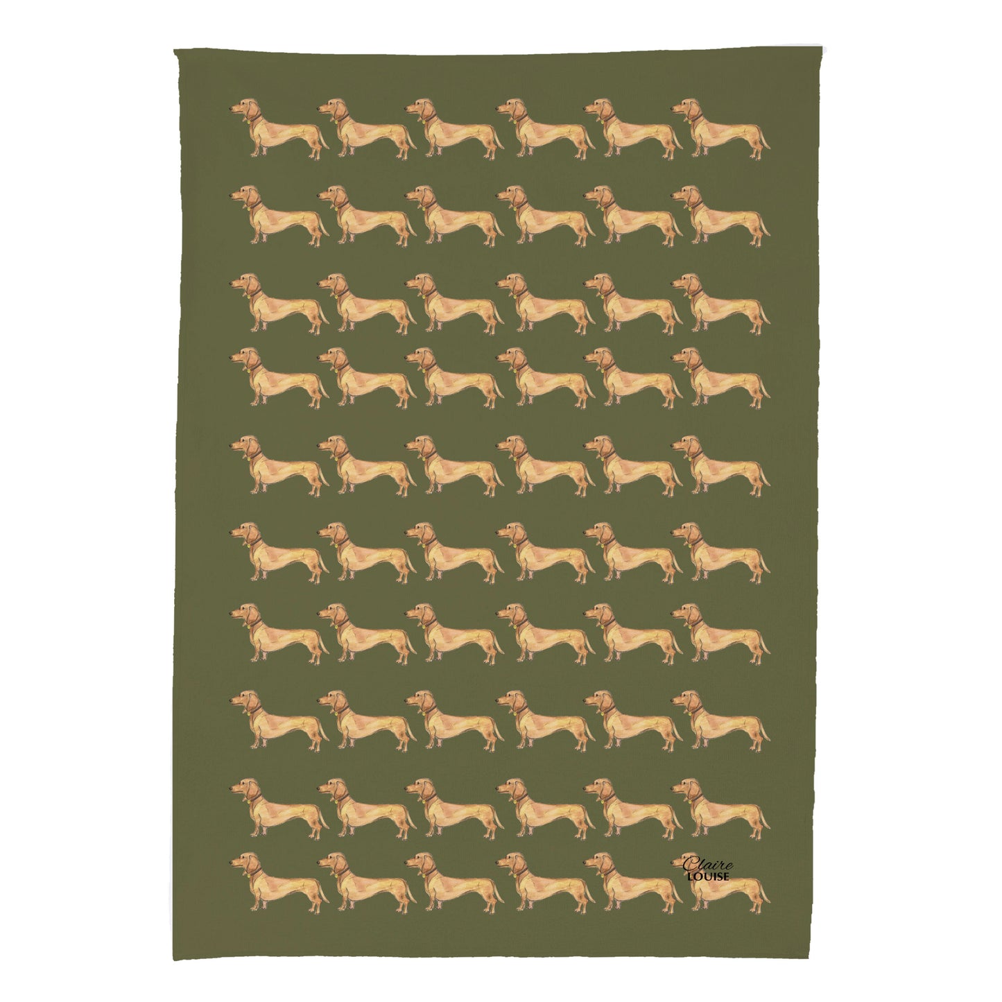 Dachshund Blanket (Olive)