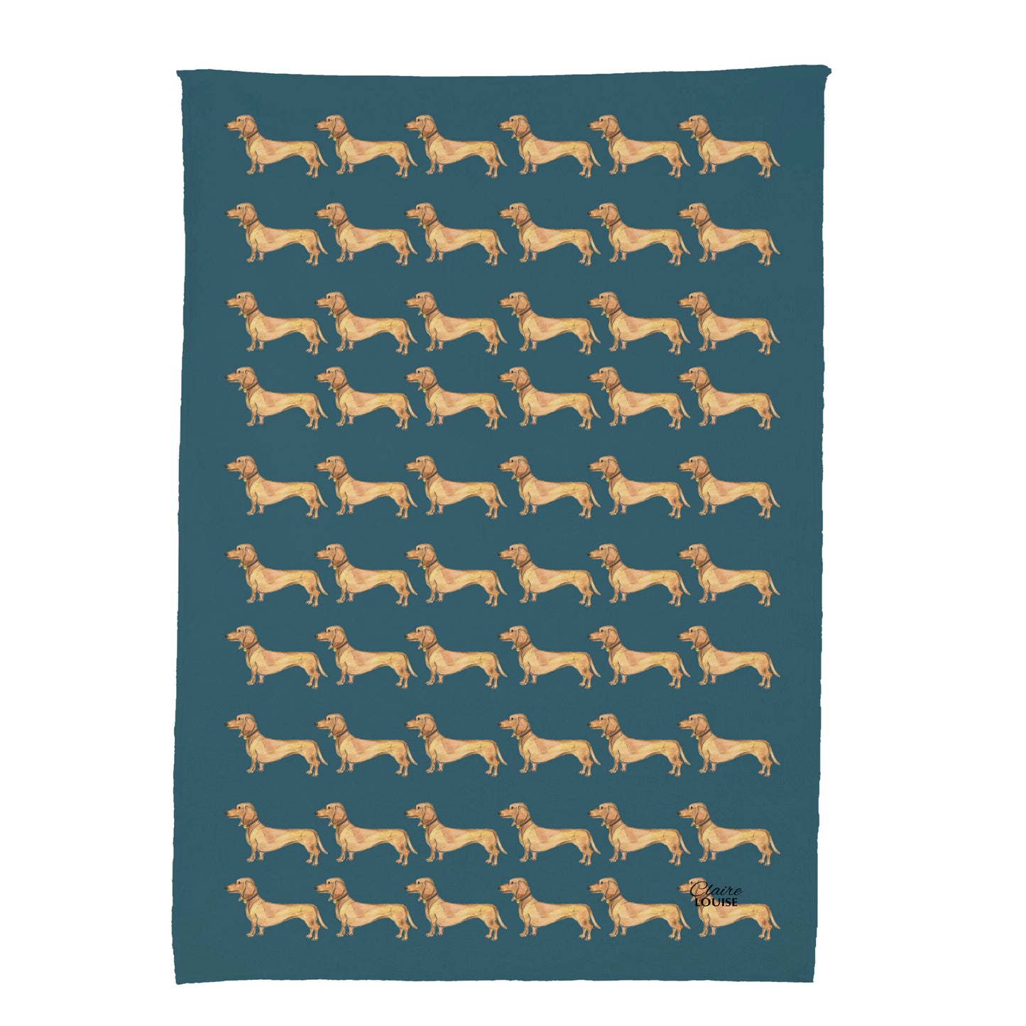 Dachshund Blanket (Teal Blue)