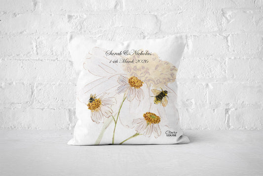 Daisies Wedding Cushion