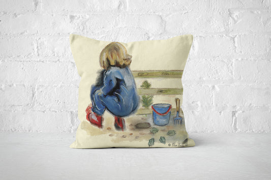Digging In The Garden Cushion