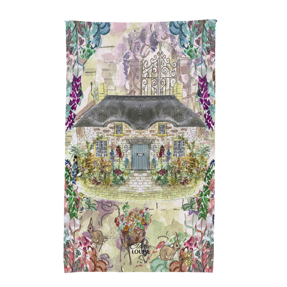 The English Cottage Garden Tea Towel