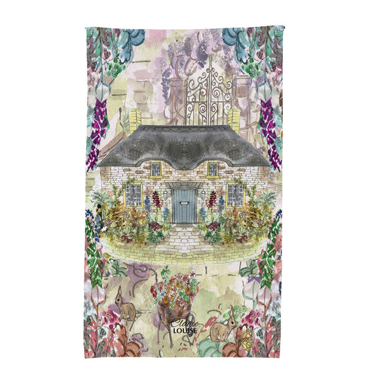 The English Cottage Garden Tea Towel