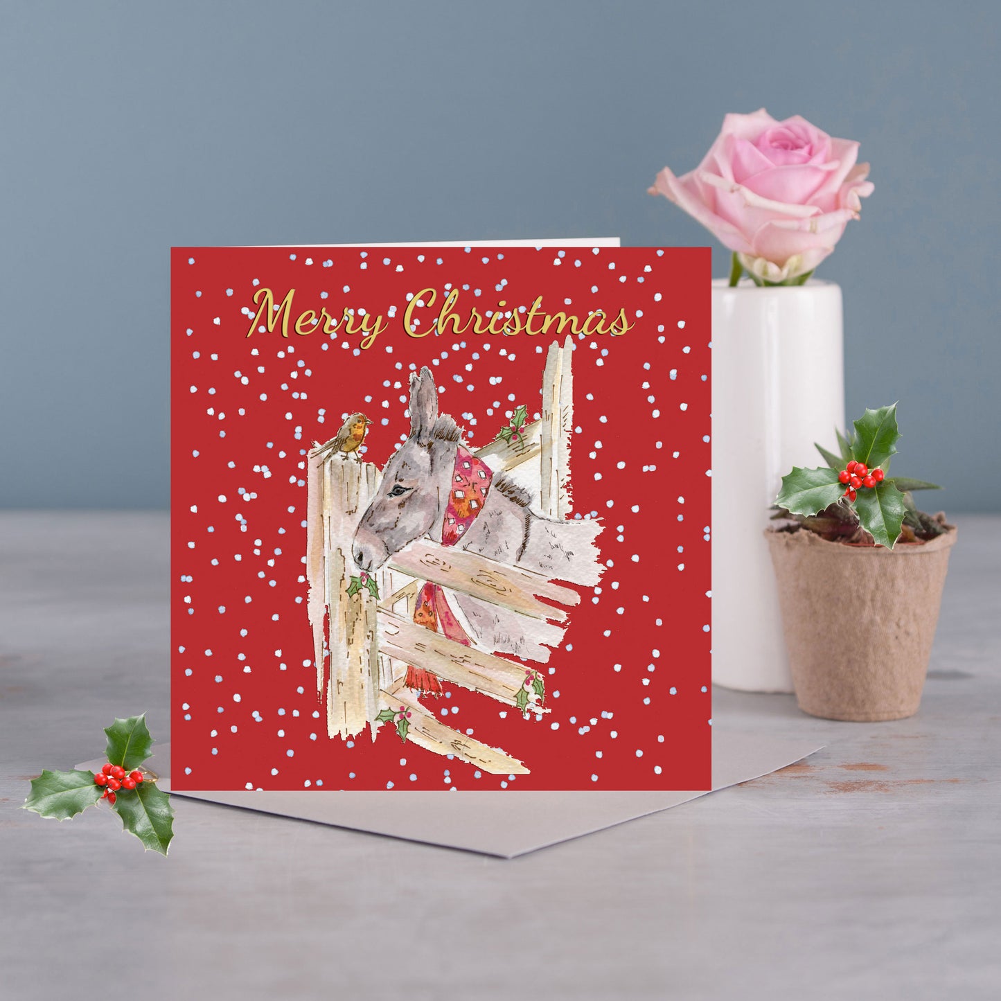 Little Donkey Christmas Card - Pack of 6