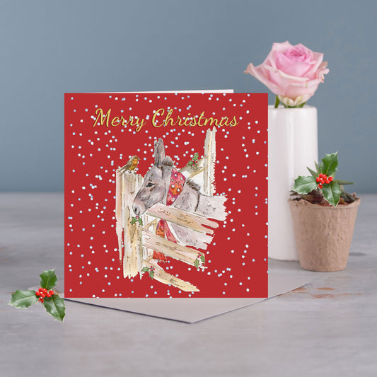 Little Donkey Christmas Card - Pack of 6