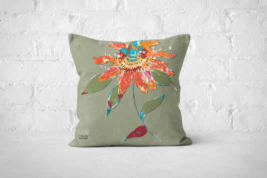 Fern Passion Flower Cushion