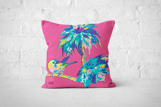 Flora Spinel Red Cushion