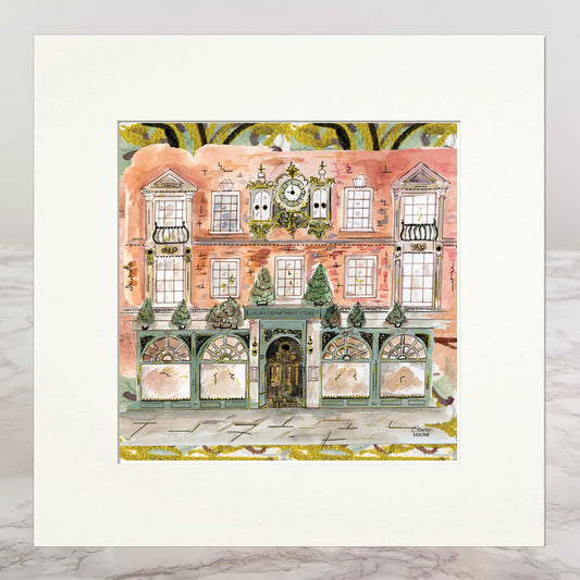Fortnum and Mason inspired Mounted Print