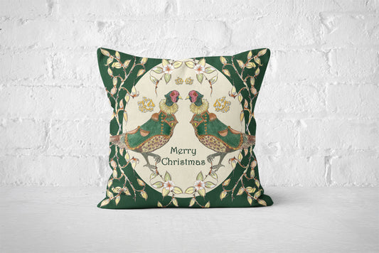 The Gentry Pheasant Xmas Cushion