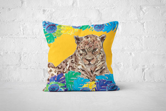 Golden Leopard Cushion
