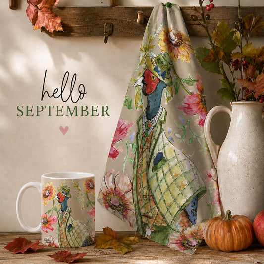 Cottage Floral Pheasant Ceramic Mug
