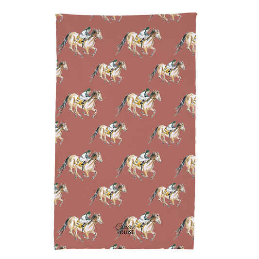 Horse Racing Tea Towel