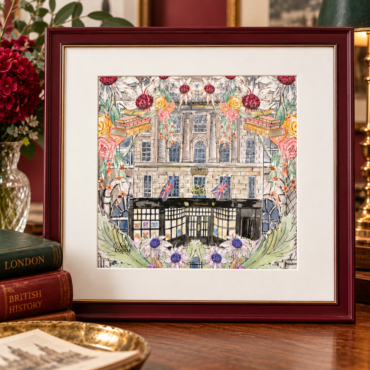 Hatchards In Full Bloom Mounted Print