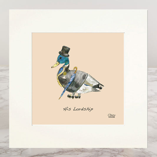 His Lordship Mounted Print