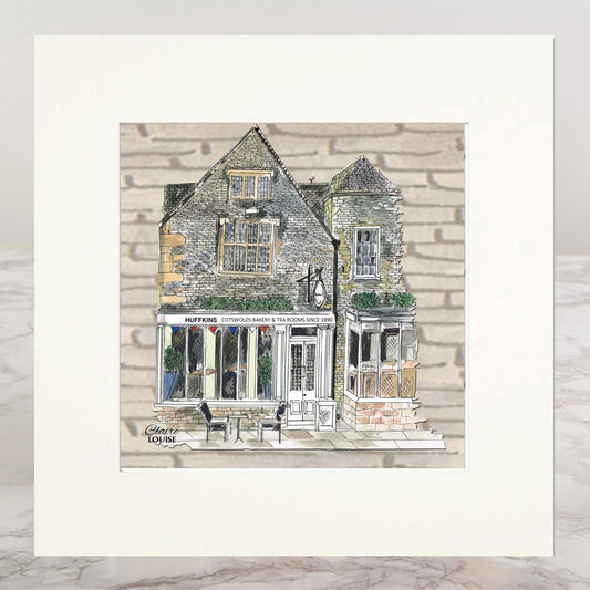 Huffkins Tea Rooms Mounted Print