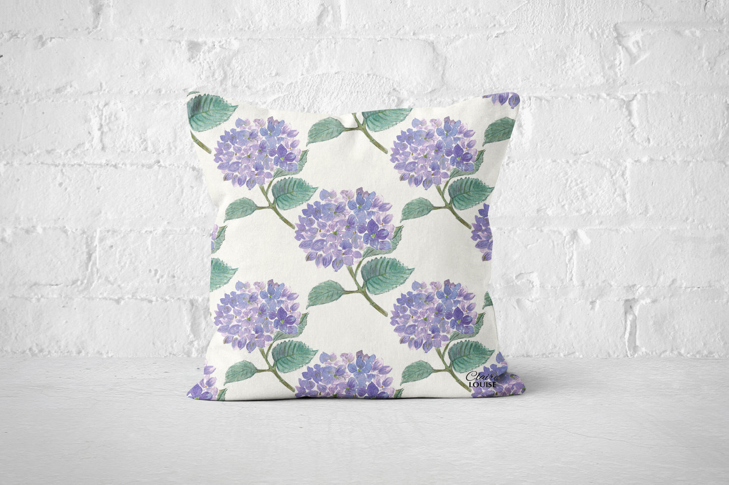 Hydrangea In Bloom Cushion - Cloud Dancer