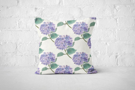 Hydrangea In Bloom Cushion - Cloud Dancer