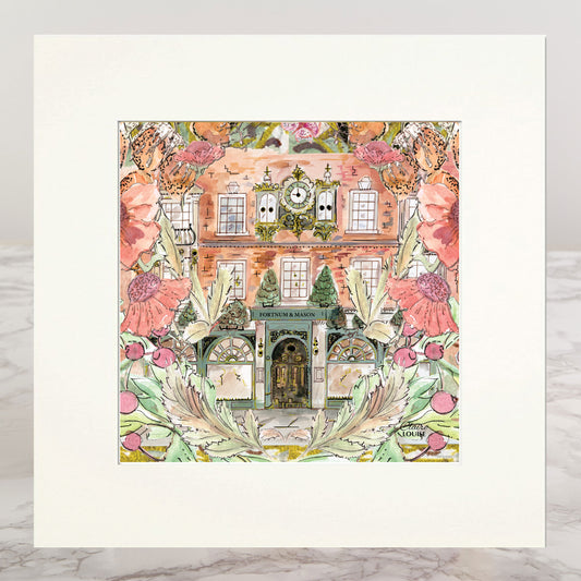 Fortnum's In Full Bloom Mounted Print